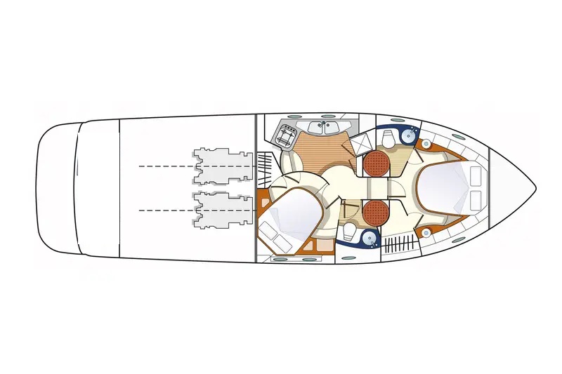Azimut46 yacht layout lowerdeck