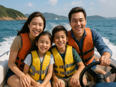 family boating